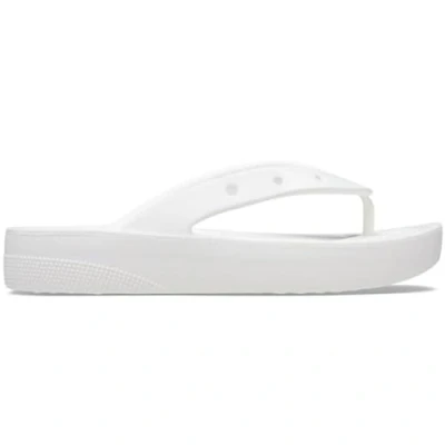 Afbeelding van Crocs Classic Platform FLIP Teenslippers, Dames, Maat: 37/38, White Kunststof