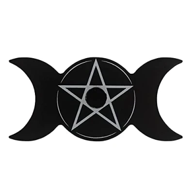 Afbeelding van Something different Kaarsenstandaard Triple Moon Spell Zwart