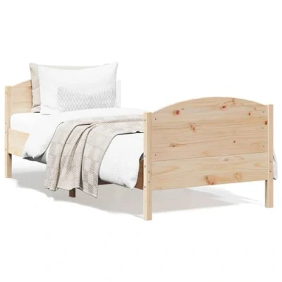 Image de vidaXL Cadre de lit avec tête 75x190 cm bois pin massif