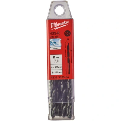 Afbeelding van MILWAUKEE 4932363504 HSS R metaalboor DIN 338 7x109mm (10 st.)