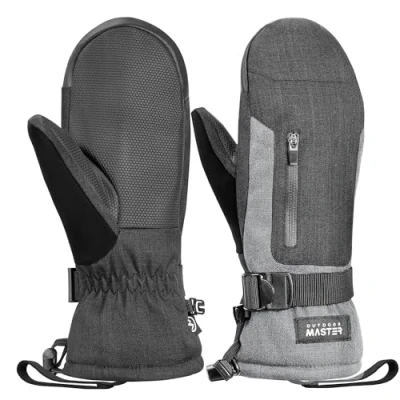 Afbeelding van OutdoorMaster Thinsulate 3M skihandschoenen voor dames en heren, waterdicht, winter, warm, winddicht, met dubbele zak