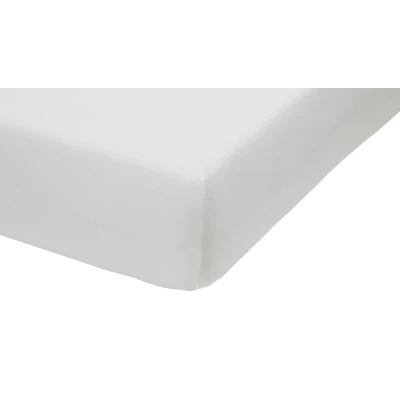 Afbeelding van Hoeslaken Lits Jumeaux 200x200 Ambiante Jersey Wit 2 Persoons