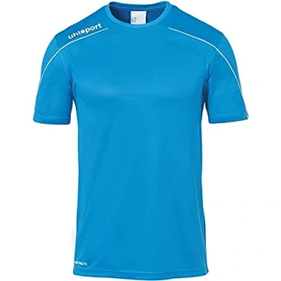 Afbeelding van Uhlsport Stream 22 Shirt Korte Mouw Heren Cyaan / Wit Maat: 3XL