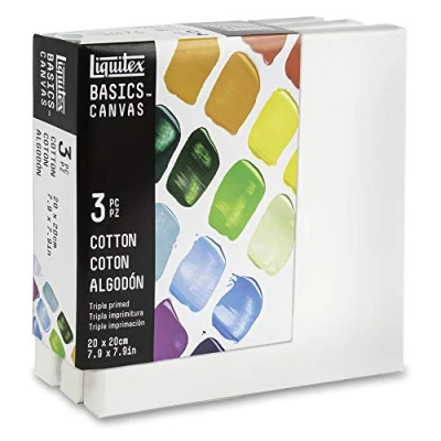 Afbeelding van Liquitex Basics Canvas 20X20cm Pak van 3 stuks