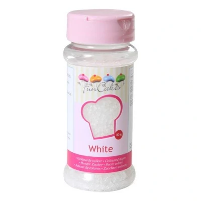 Afbeelding van FunCakes Witte Sprinkles Kleurrijke Suiker, Goede Smaak, Perfect voor Taartdecoratie, 110 g