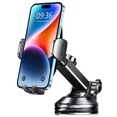 Afbeelding van CIRYCASE Telefoonhouder voor auto, 2024, verbeterd [ultra sterke zuignap] autodeur, telefoon, dashboard, 360 draaibaar en bediening met één hand, autovoorruitbevestiging (4 7 inch smartphone)