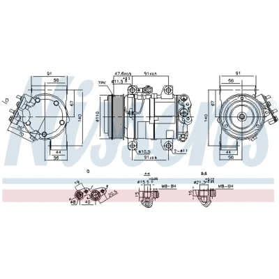 Afbeelding van Nissens Airco compressor 890874