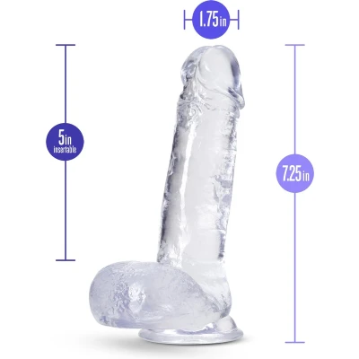 Afbeelding van B Yours Plus Rock N’ Roll Dildo Transparant Levensecht Gevoel