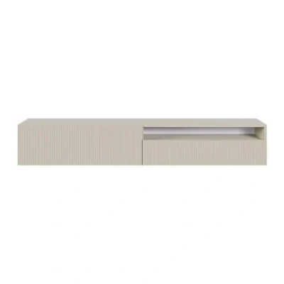 Afbeelding van Selsey Veldio RTV 175 cm met nis Grijs beige gefreesde fronten