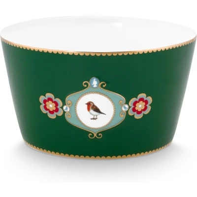 Afbeelding van Pip Studio Love Birds Kom Donkergroen 15 cm