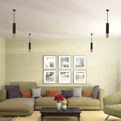 Afbeelding van V TAC VT 977 300 LED Spots Hangende Fittingen GU10 IP20 Zwart+Goud