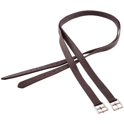 Afbeelding van BR Beugelriemen Nylon en Soft RVS Gespen Bruin/Zilver 160cm
