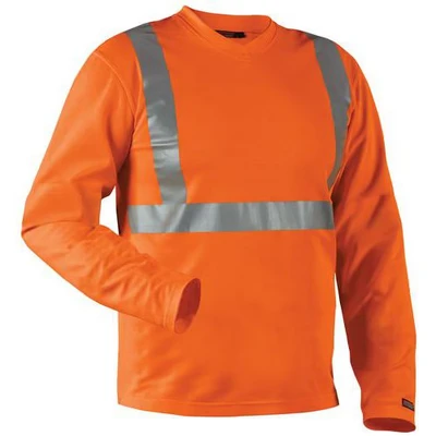Image de T Shirt manches longues haute visibilité col en V anti odeur orange