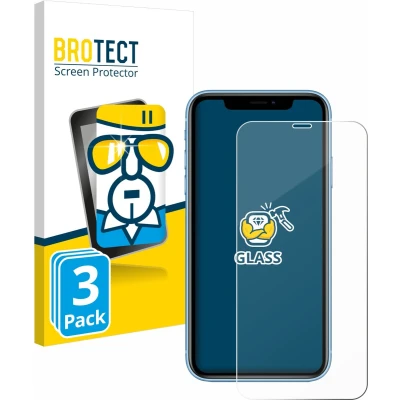 Afbeelding van BROTECT Glas Screenprotector voor Apple iPhone XR / 11 Gehard Beschermglas 9H (3 Stuks)
