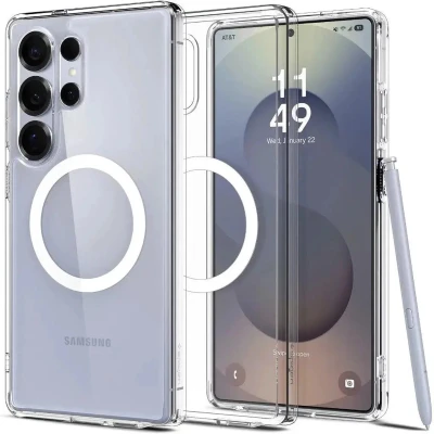 Afbeelding van Spigen Crystal Hybrid (MagFit) mobiele telefoon behuizingen 17,5 cm (6.9&quot;) Hoes Transparant, Wit