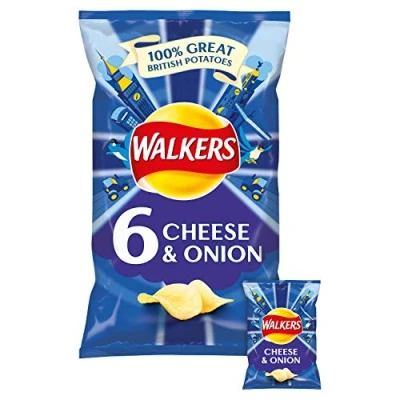 Afbeelding van Walkers Crisps Cheese &amp; Onion (6 x 25 g)