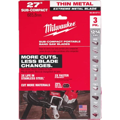 Afbeelding van MILWAUKEE 48390711 Premium bandzaagblad 687,57 x 12,7 0,51 mm M12 Sub Compact (3 st.)