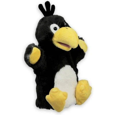 Afbeelding van Pluche raaf/kraai handpop knuffel Vogel knuffels Poppentheater speelgoed kinderen