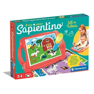 Afbeelding van Clementoni 16378 sapientino Mijn eerste boerderij Banket met 24 activiteitenkaarten, interactieve pen (batterijen inbegrepen), educatief spel 2 jaar dieren, gemaakt in Italië