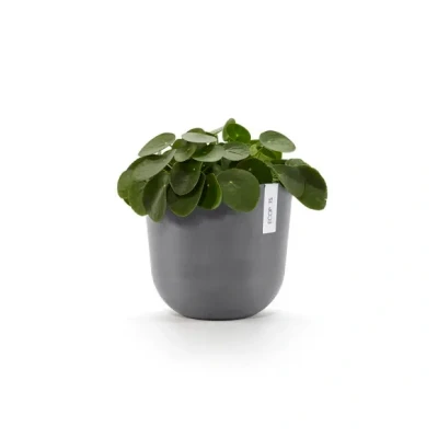Afbeelding van Ecopots Oslo 25 cm grijs planten/bloembak pot