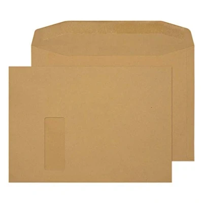 Image de Blake Purely Everyday C4 229 x 324 mm fenêtre enveloppes gommées avec Kraft Format C5 Lot de 250