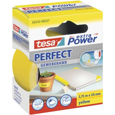 Afbeelding van Tesa extra Power Pefect, ft 38 mm x 2,75 m, geel textieltape