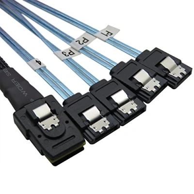 Afbeelding van YIWENTEC Mini SAS 36P SFF 8087 naar 4 SATA 7 pins Target Hard Disk Data Cable (0,7 m, SATA)