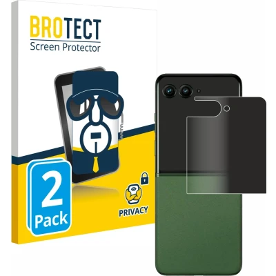 Afbeelding van BROTECT privacy screenprotector voor Motorola Razr 50 (Achterdisplay) Folie Beschermfolie Blauwlichtfilter (2 Stuks)