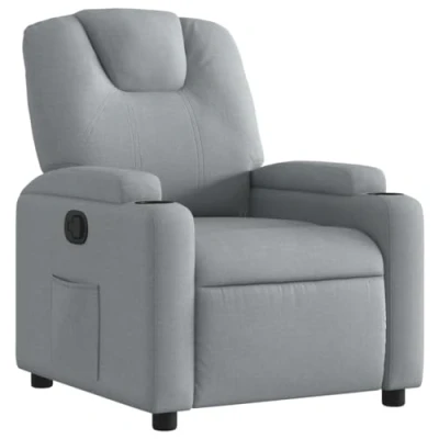 Afbeelding van Fauteuil verstelbaar stof lichtgrijs