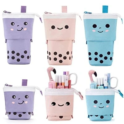 Afbeelding van RoadLoo Pennenetui, 3 delig, cartoon etui, telescopisch, canvas, potloodhouder, voor kinderen, jongens, meisjes, studenten, kantoorbenodigdheden, school, (3), Tashanger