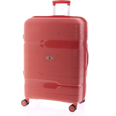 Afbeelding van Gladiator Boxing S Handbagage Koffer TSA Cijferslot 55x40x20cm Expandable tot 40 Liter Reiskoffer met Wielen Trolley Kofferslot Koraalrood