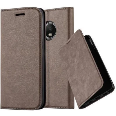 Afbeelding van Cadorabo Hoesje geschikt voor Motorola MOTO G5 PLUS in KOFFIE BRUIN Beschermhoes met magnetische sluiting, standfunctie en kaartvakje Book Case Cover Etui