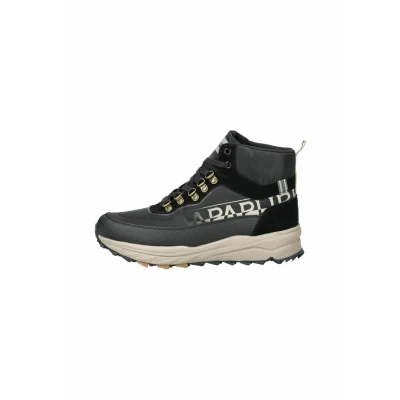 Afbeelding van Napapijri Veterboots, Heren, Maat: 41, Black Leer en textiel