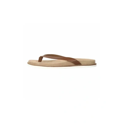 Afbeelding van Manfield Teensandalen, Heren, Maat: 41, Cognac Leer