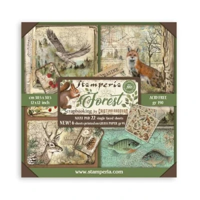 Afbeelding van Stamperia Forest 12x12 Inch Paper Pack Maxi (Single Face) (SBBXLBG01)