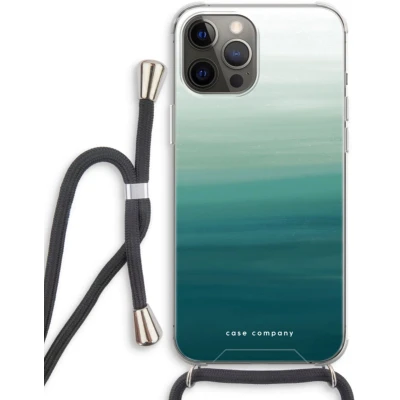 Afbeelding van Case Company® hoesje met Koord geschikt voor iPhone 12 Pro Ocean Telefoonhoesje Zwart Extra Bescherming aan alle Kanten en Over de Schermrand