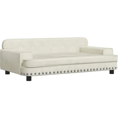 Afbeelding van Hondenmand 90x53x30 cm fluweel crmekleurig