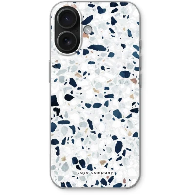 Afbeelding van Case Company® hoesje geschikt voor iPhone 16 Terrazzo N1 Soft Cover Telefoonhoesje Bescherming aan alle Kanten en Schermrand