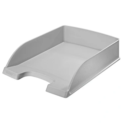 Image de Leitz plus corbeille à courrier polystyrène 100% recyclable a4 capacité 600 feuilles gris