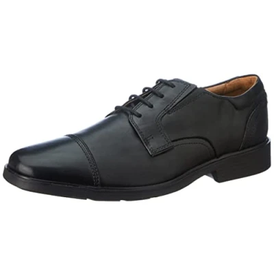 Afbeelding van Clarks Lite pet van Oxford stof voor heren, Zwart leder