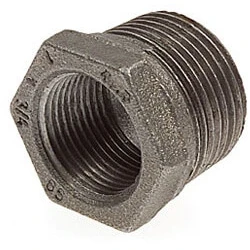 Afbeelding van IJzeren zwarte draadfitting verloopring 6/4 x