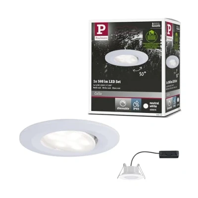 Afbeelding van Paulmann Calla LED inbouwlamp voor badkamer 6.5 W IP65 Wit (mat)