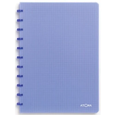 Afbeelding van Atoma Trendy schrift, ft A4, 144 bladzijden, geruit 5 mm, transparant blauw schrift