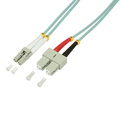 Afbeelding van LogiLink FP3LS03 Glasvezel Optische vezel Aansluitkabel [1x LC stekker 1x SC stekker] 50/125 µ Multimode OM3 3.00 m
