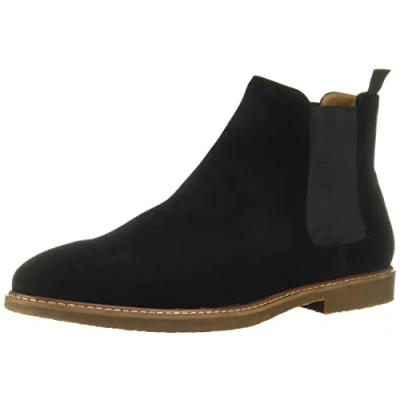 Afbeelding van Steve Madden Chelsea laarzen voor heren, Zwart suède look, 44 EU, fluwelen lederlook