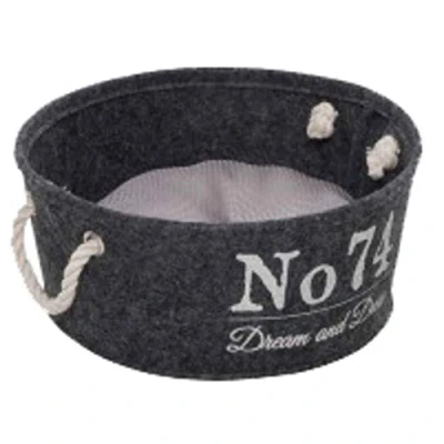 Afbeelding van D&amp;d Home Dierenkussen Hond Homecollection Felt Vat S 35x35x15cm Grijs 1st