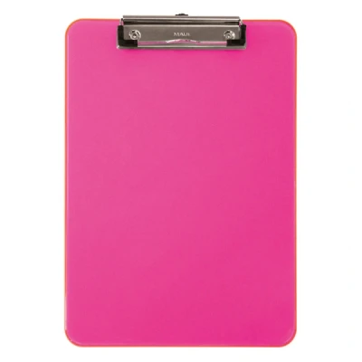 Image de Maul porte bloc A4 vertical en plastique rose fluo transparent