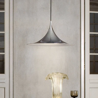 Afbeelding van Gubi Semi hanglamp, Ø 60 cm, chroom