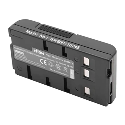Afbeelding van vhbw NiMH accu 2000 mAh (6 V) voor DSLR camera&#039;s zoals Panasonic VW VBS1E, VBS2