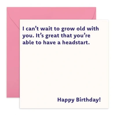 Afbeelding van CENTRAL 23 Verjaardagskaart echtgenoot van vrouw Can&#039;t Wait To Grow Old With You Grappige verjaardagskaarten voor mannen en vrouwen Wenskaart vriend Geleverd met